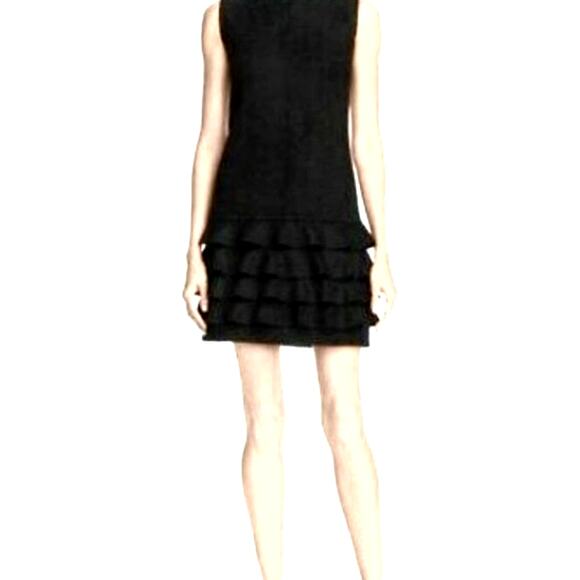 NWOT Bailey 44 -Black Ruffled Dress M - Picture 2 of 11